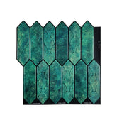 Emerald Green Long Hexagon Peel and Stick Wall Tile | Kitchen Backsplash Tiles | Self Adhesive Tiles For Home Decor